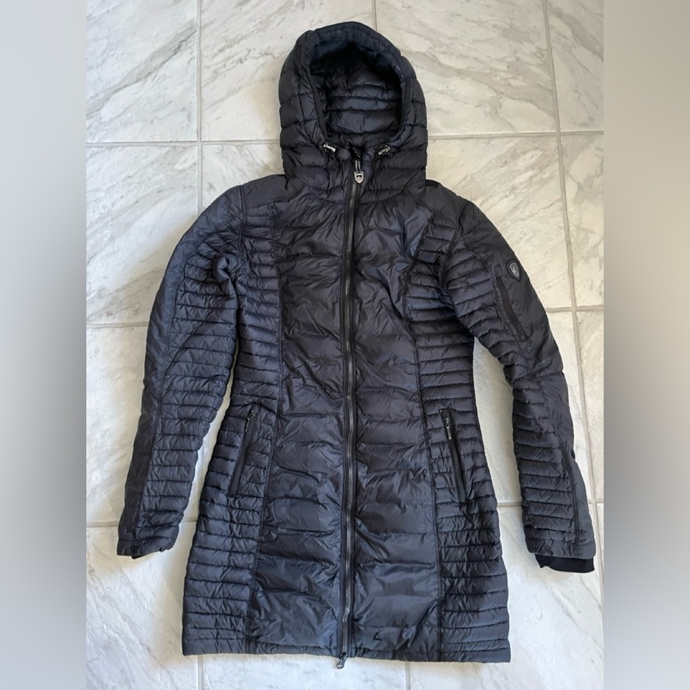 Kuhl Spyfire Jacket. Long w/ Hood. Black XS